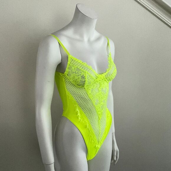 Boohoo Bodysuit Neon Lace Premium S - Picture 11 of 11
